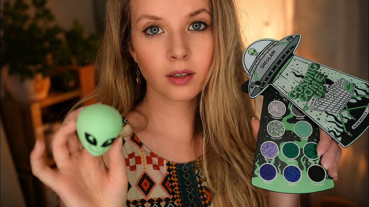 ASMR Макияж инопланетянина на Хэллоуин 👽