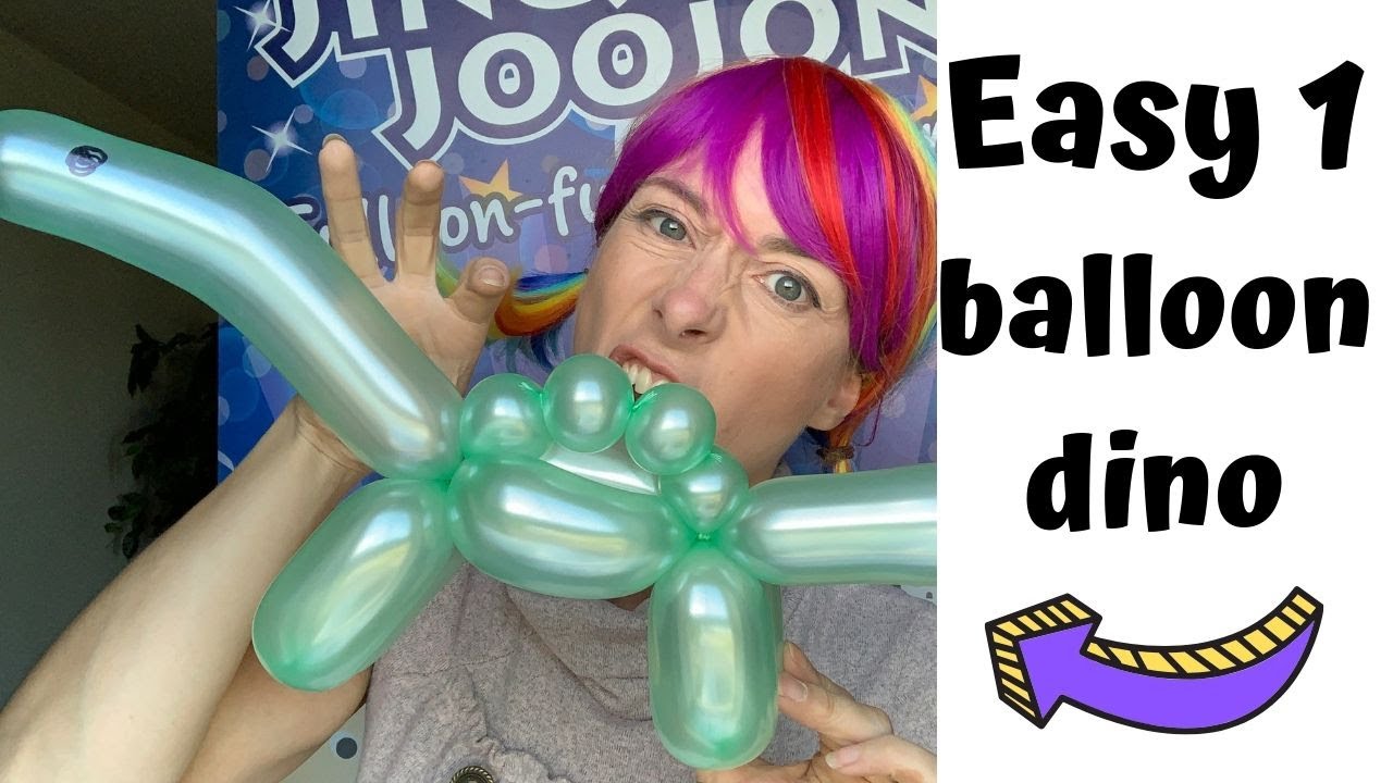 🦕Easy dinosaur balloon model - 1 balloon! 🦕