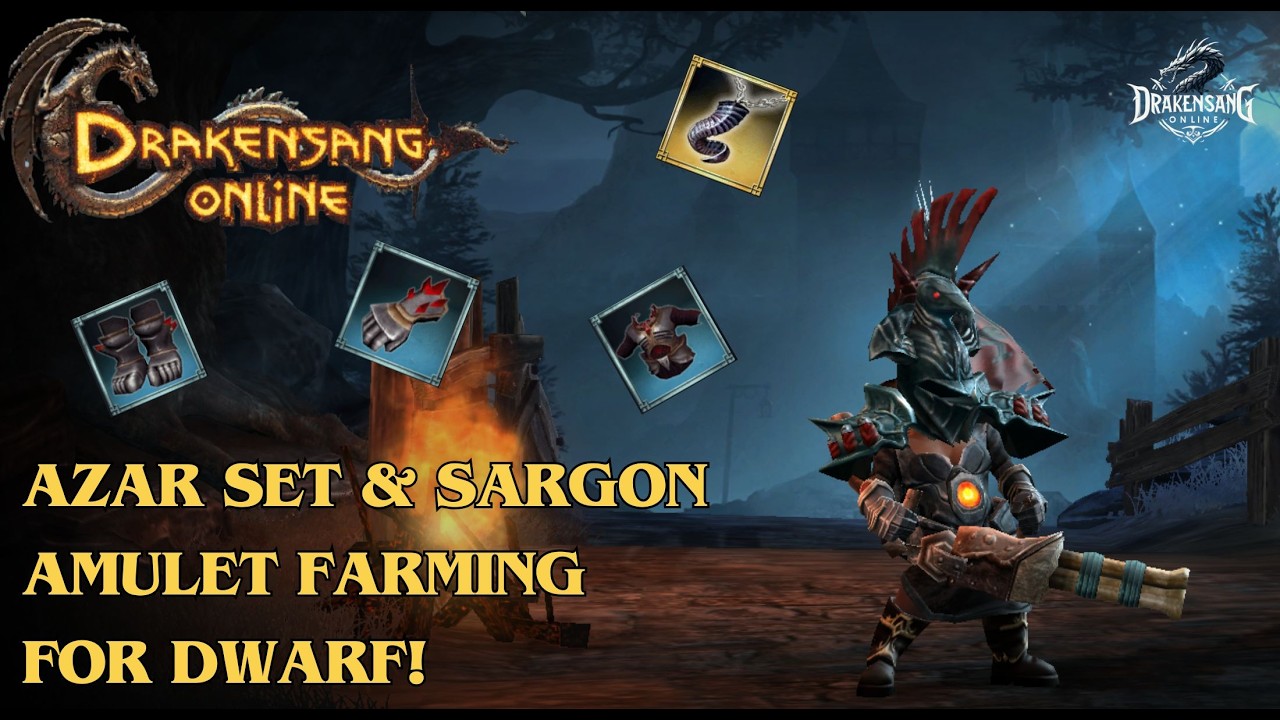 Drakensang Online | Azar Set & Sargon Amulet Farming for Dwarf! DSO