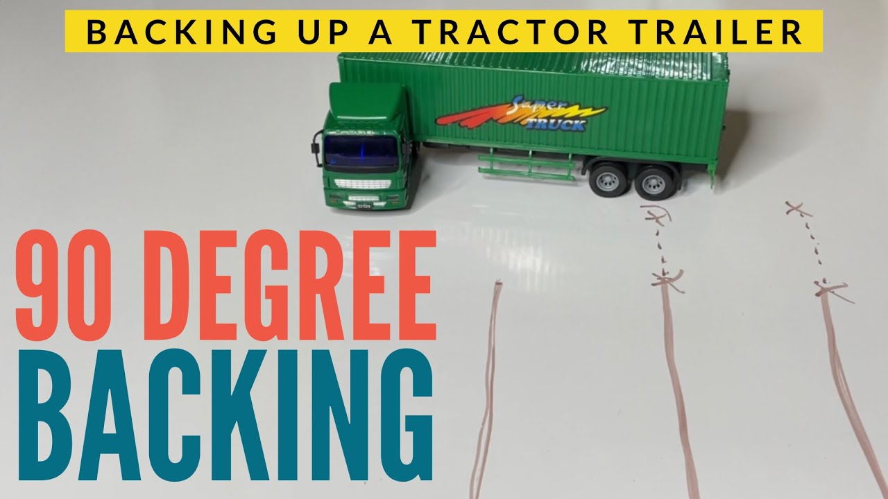 How To Back Up A Tractor Trailer | 90 Degree Trailer Backing | CDL Backing Test | JB Hunt Training