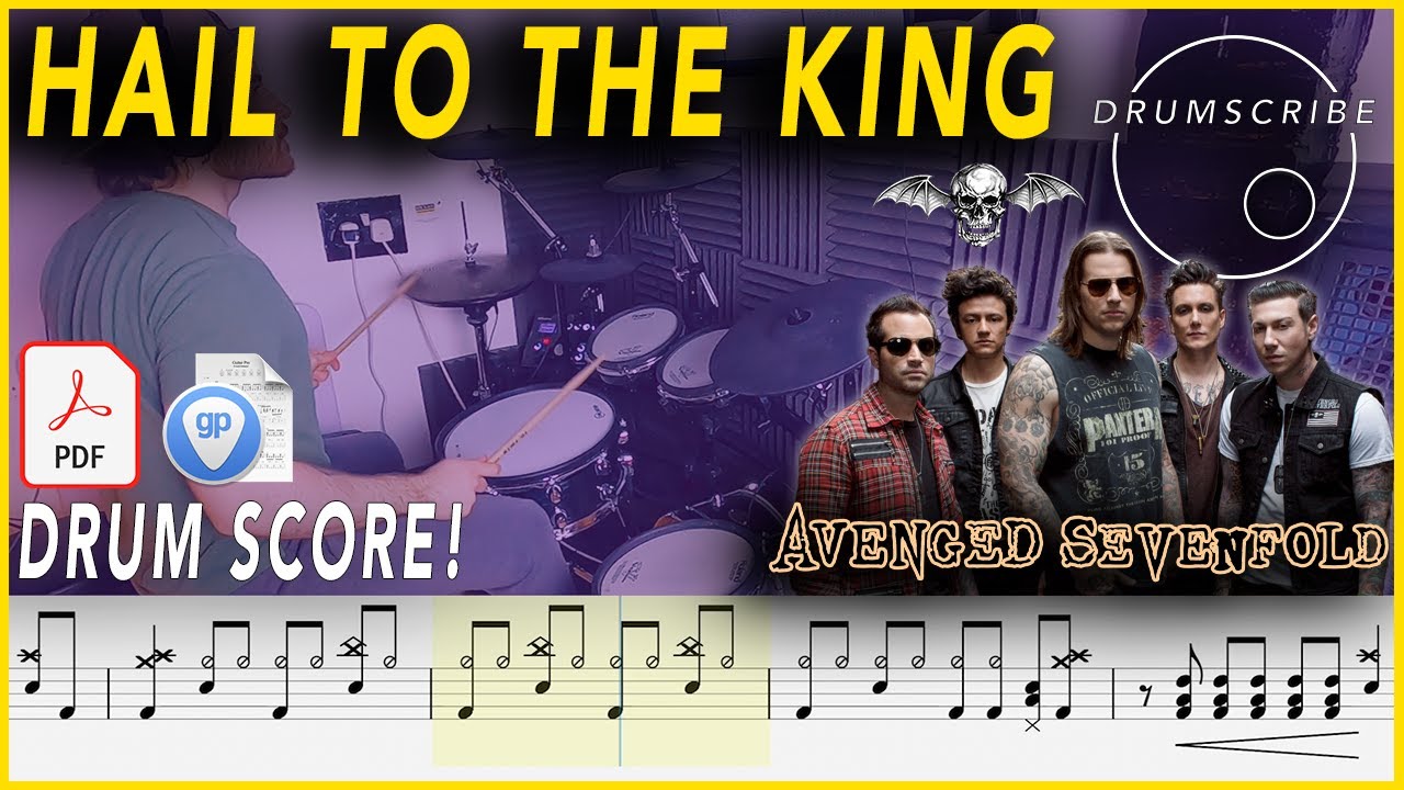 Hail to the King - Avenged Sevenfold | DRUM SCORE Sheet Music | #248 DRUMSCRIBE
