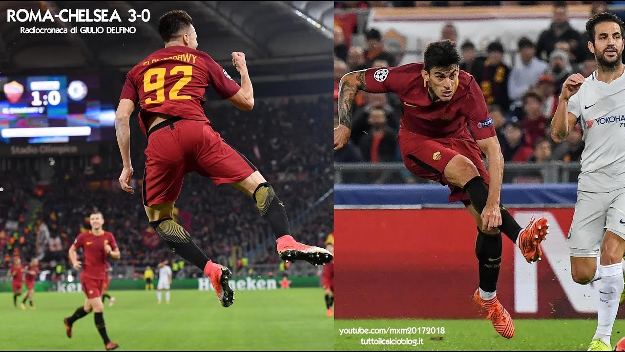 Roma-Chelsea 3-0 - Tutta la radiocronaca di Giulio Delfino (31/10/2017) da Rai Radio 1