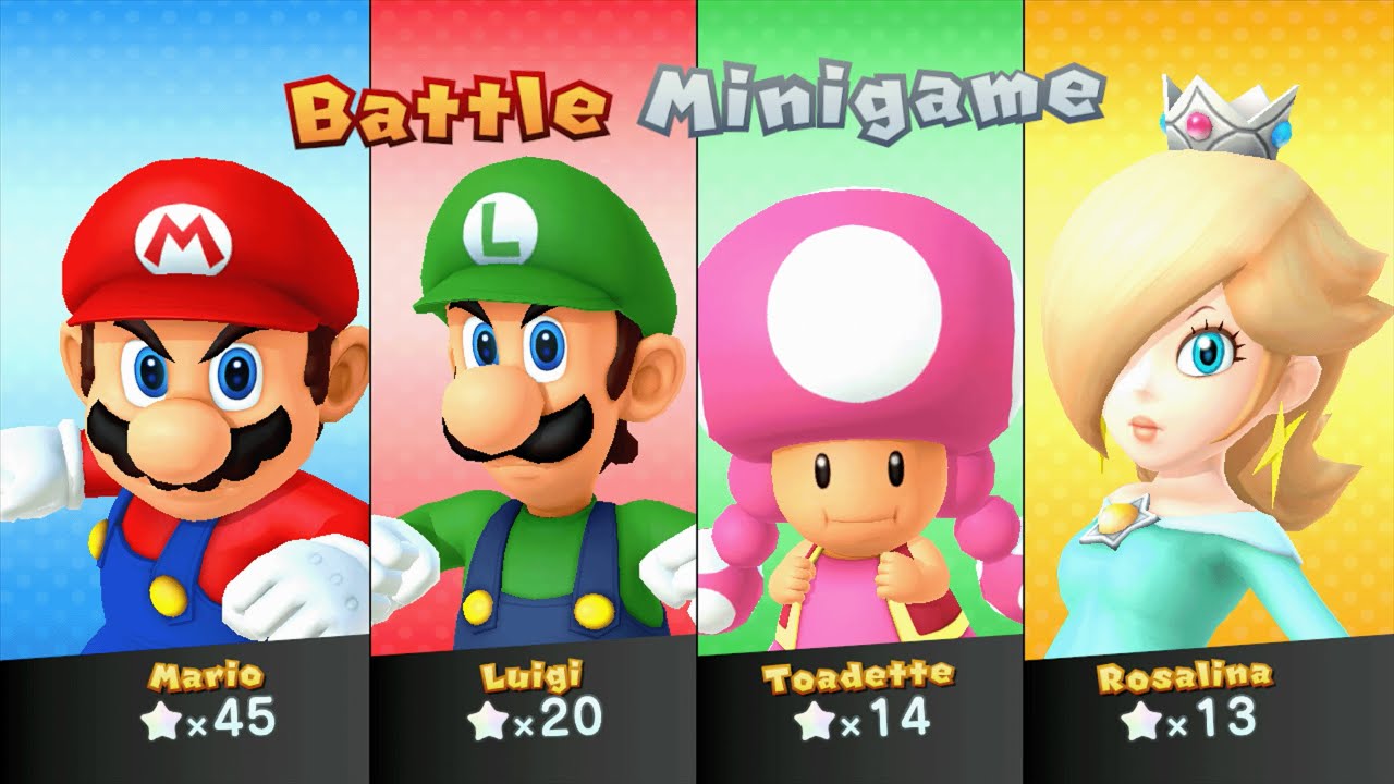 Mario Party 10 - Mario vs Luigi vs Toadette vs Rosalina - Haunted Trail