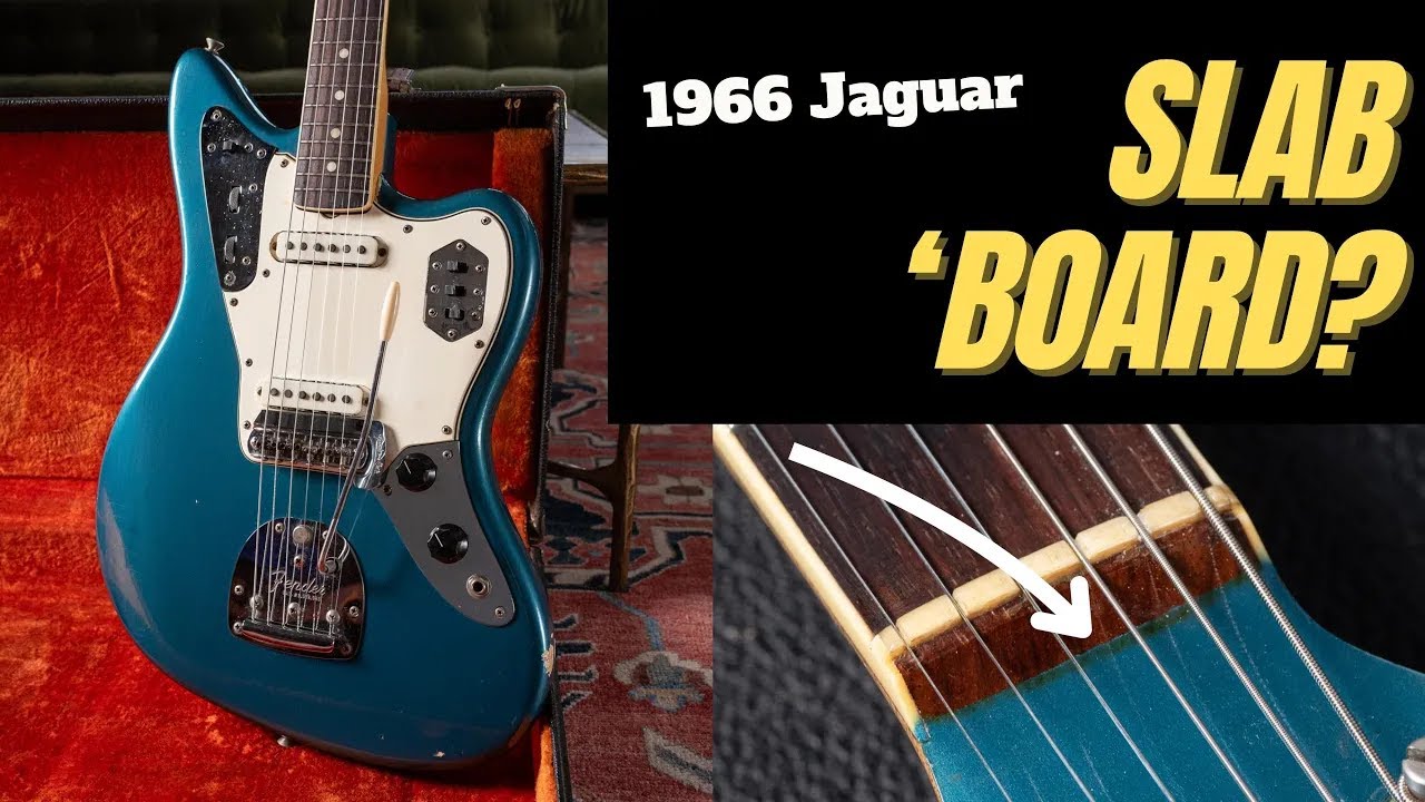 Slab fretboard in 1966? Vintage Fender Jaguar in original  Lake Placid Blue Breaks the Rules