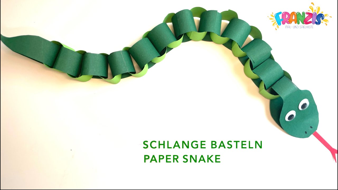 DIY - Schlange basteln mit Papier, make paper snake