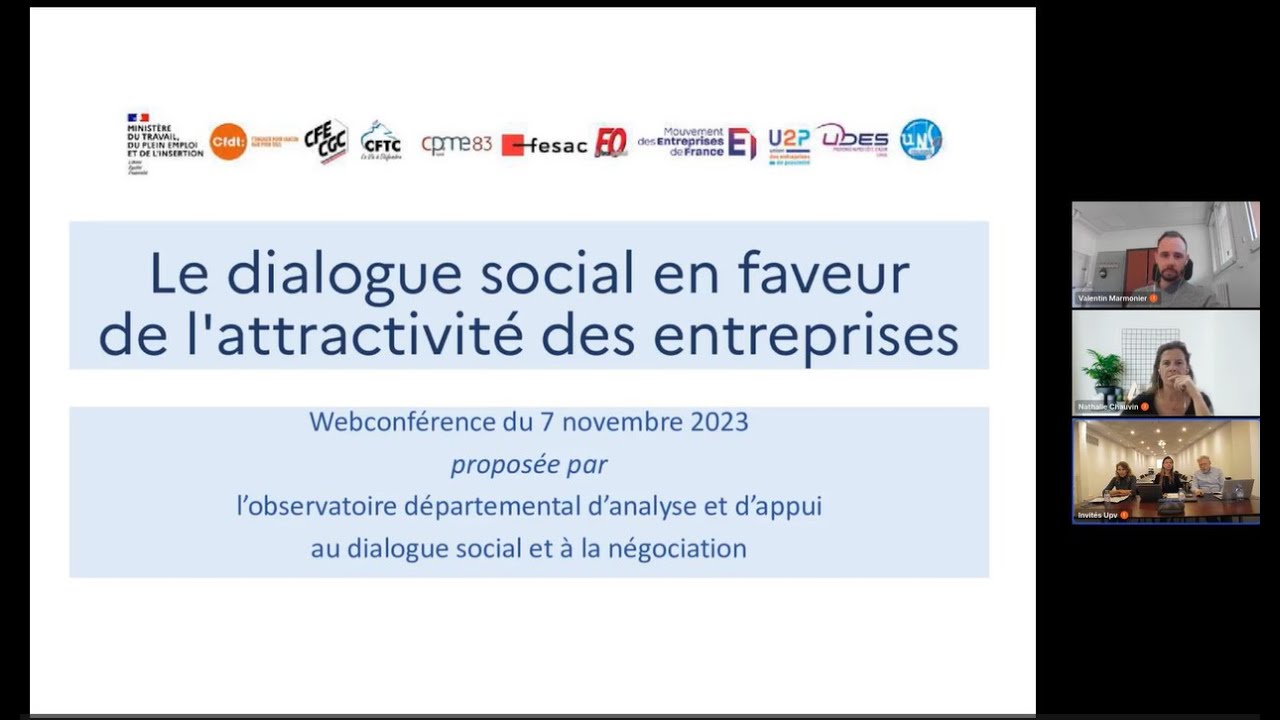 Le dialogue social en faveur de l'attractivit&eacute; des entreprises