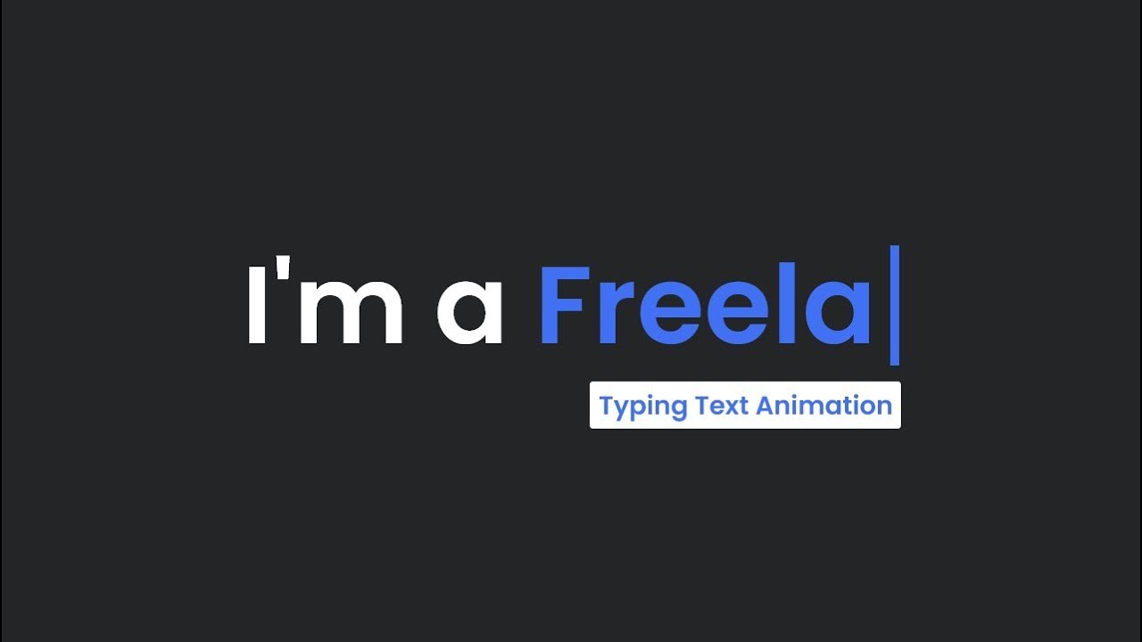 Text Typing Animation On Website Using HTML, CSS And JS  Auto Typing Effect on Website