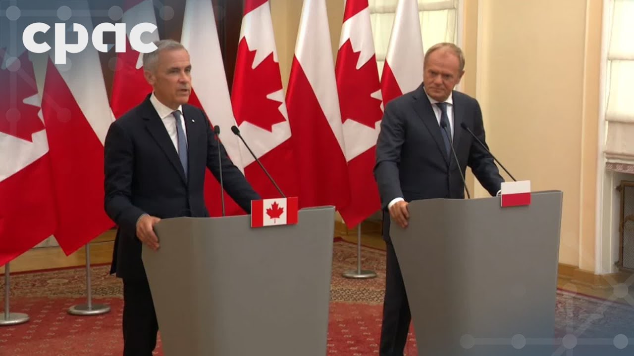 PM Carney and Polish PM Tusk Speak with Reporters in Warsaw