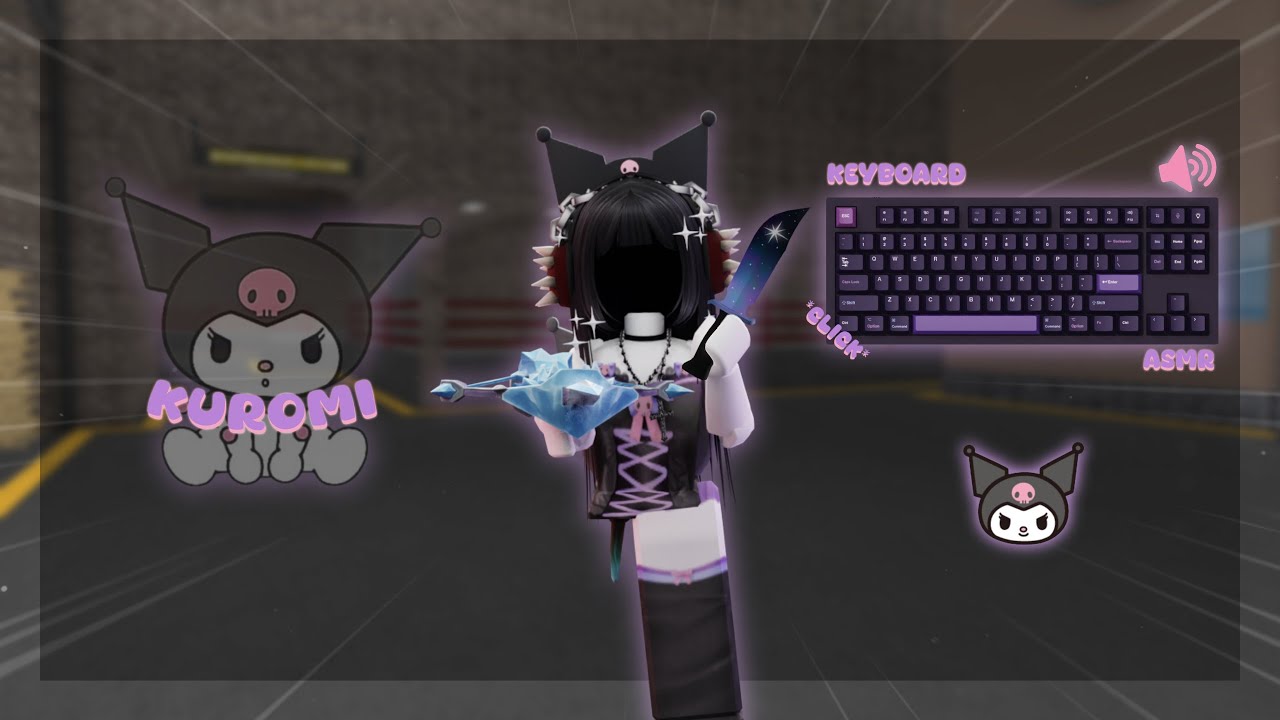 Playing MM2 as KUROMI *Keyboard ASMR*