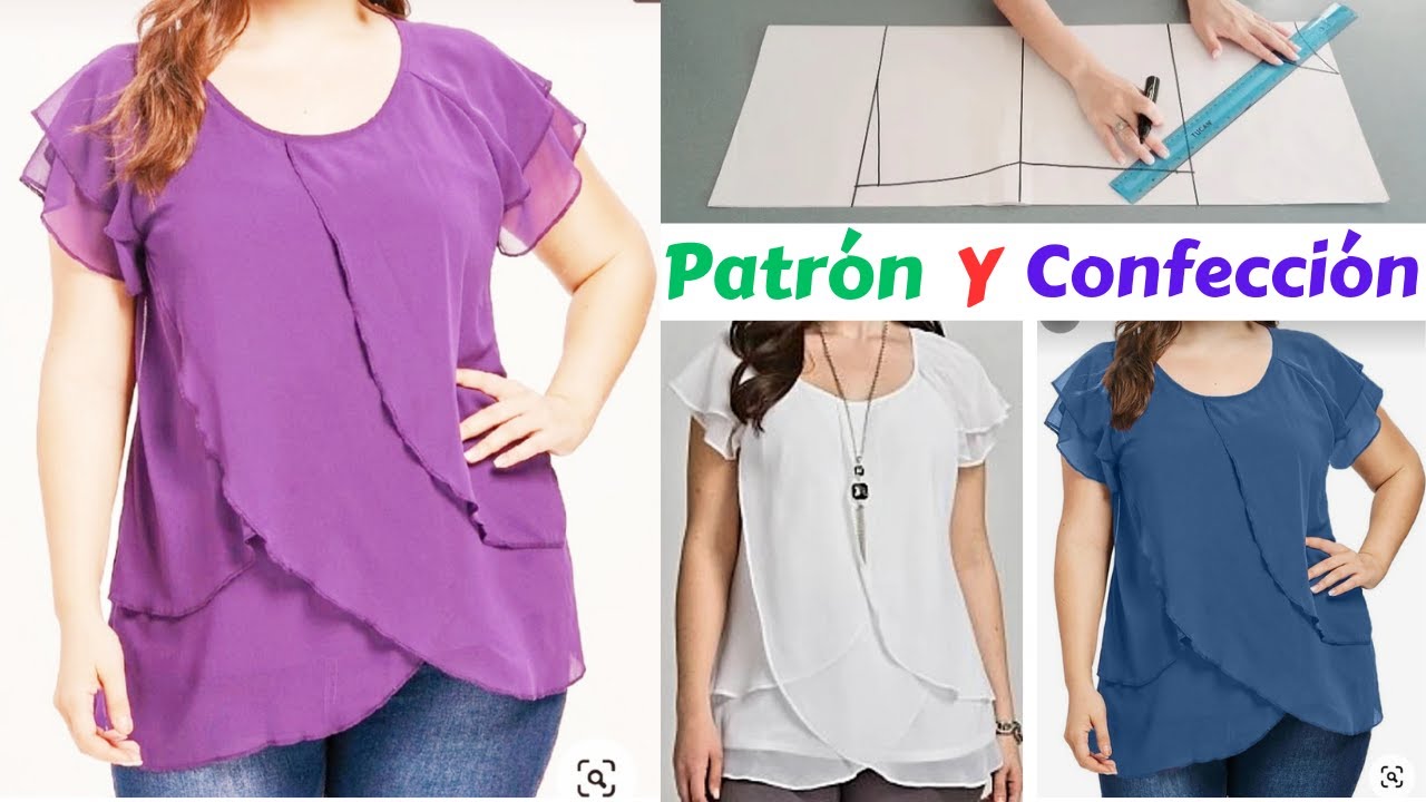 Diseño y Confección de Blusa en capas con manga raglán