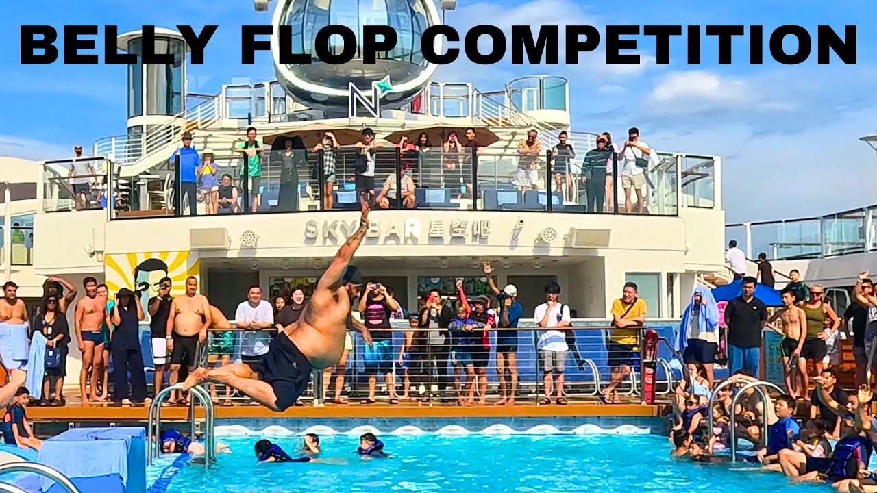Belly flop competition - Royal caribbean cruise - Spectrum of the Seas