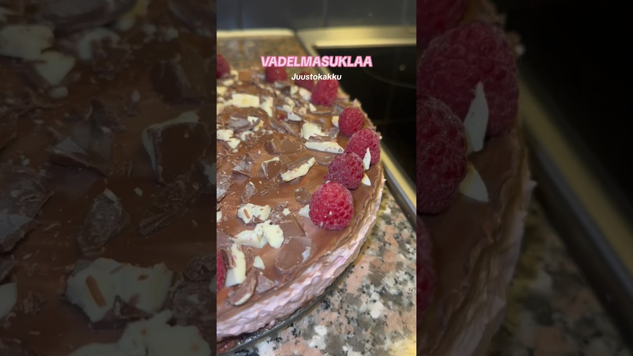 Vadelmasuklaa juustokakku🍰