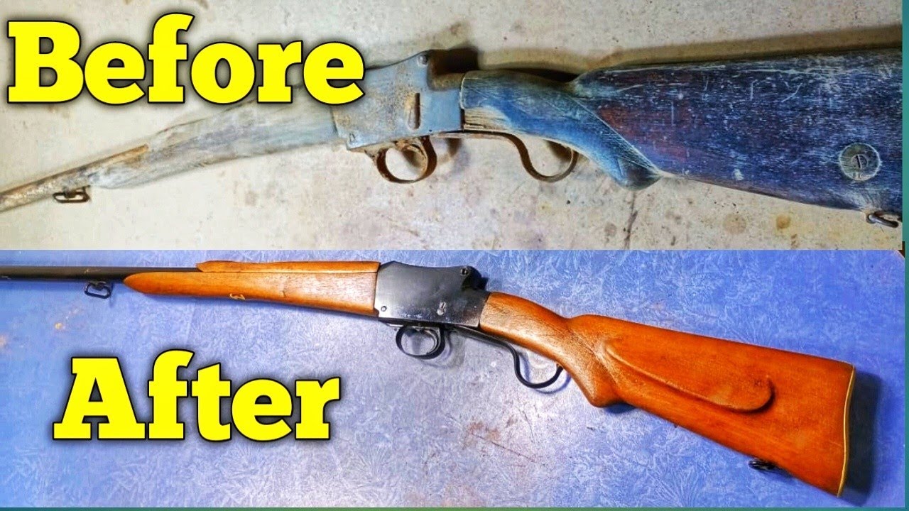 12 Bore   Single Barrel shot gun  Restoration  Before and after  gun Restoration