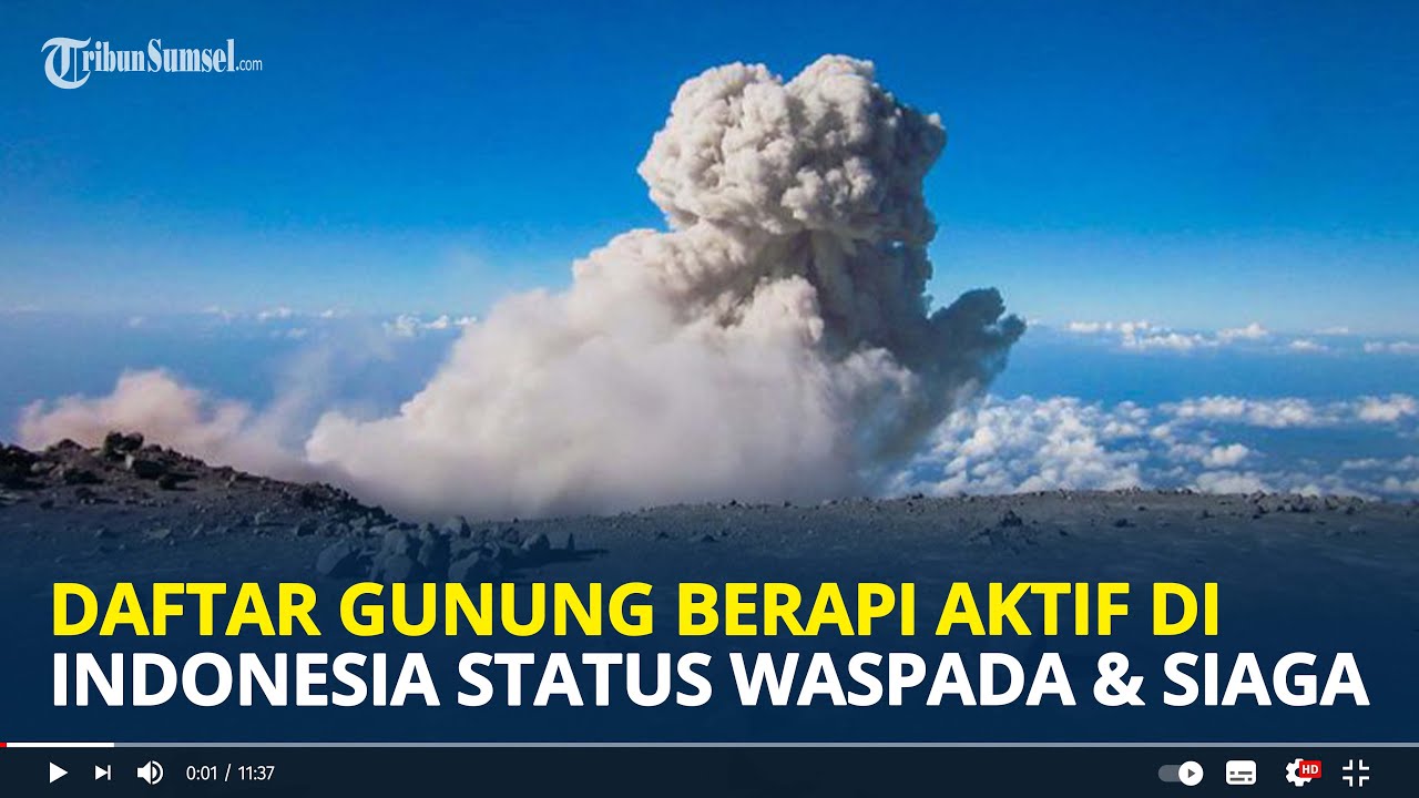 Daftar Gunung Berapi Aktif di Indonesia, 10 Berstatus Waspada dan Tiga Siaga