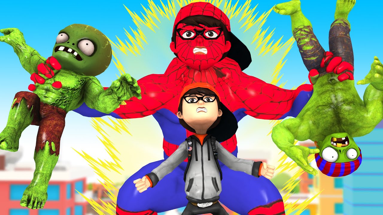 Avenger Good Nick Transform Nickhulk Spider vs Team Zombie Chucky Save Family - Scary teacher 3D