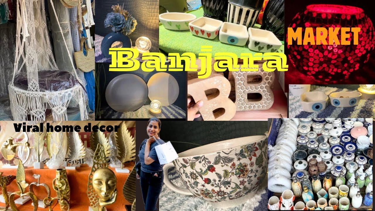 New Banjara Market Full Haul Tour||Pinterest Decor Under ₹25😍||Boho 🪞 ||Ceramics & More||Lamps||haul