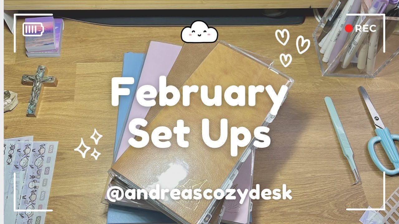 February Planner Set Ups 2025 | sterling ink, the rosey life planner, haroo planner