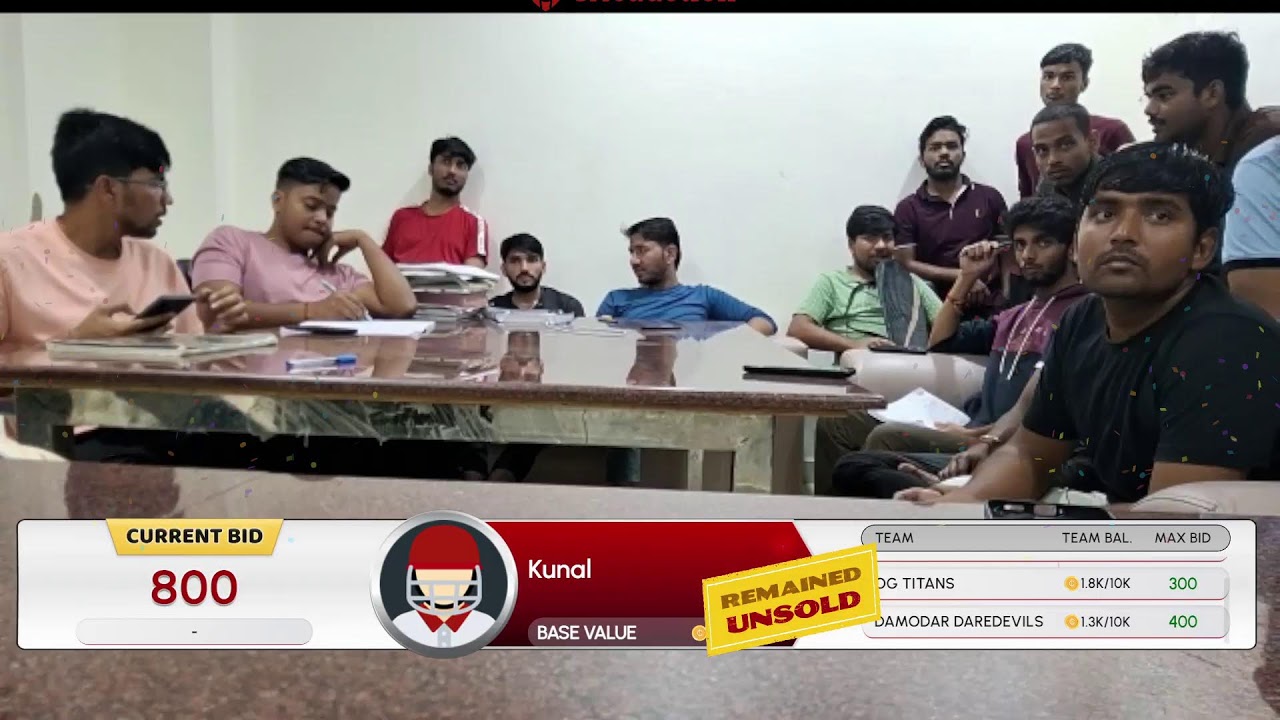 DPL SEASON 1  CRICKET LIVE AUCTION