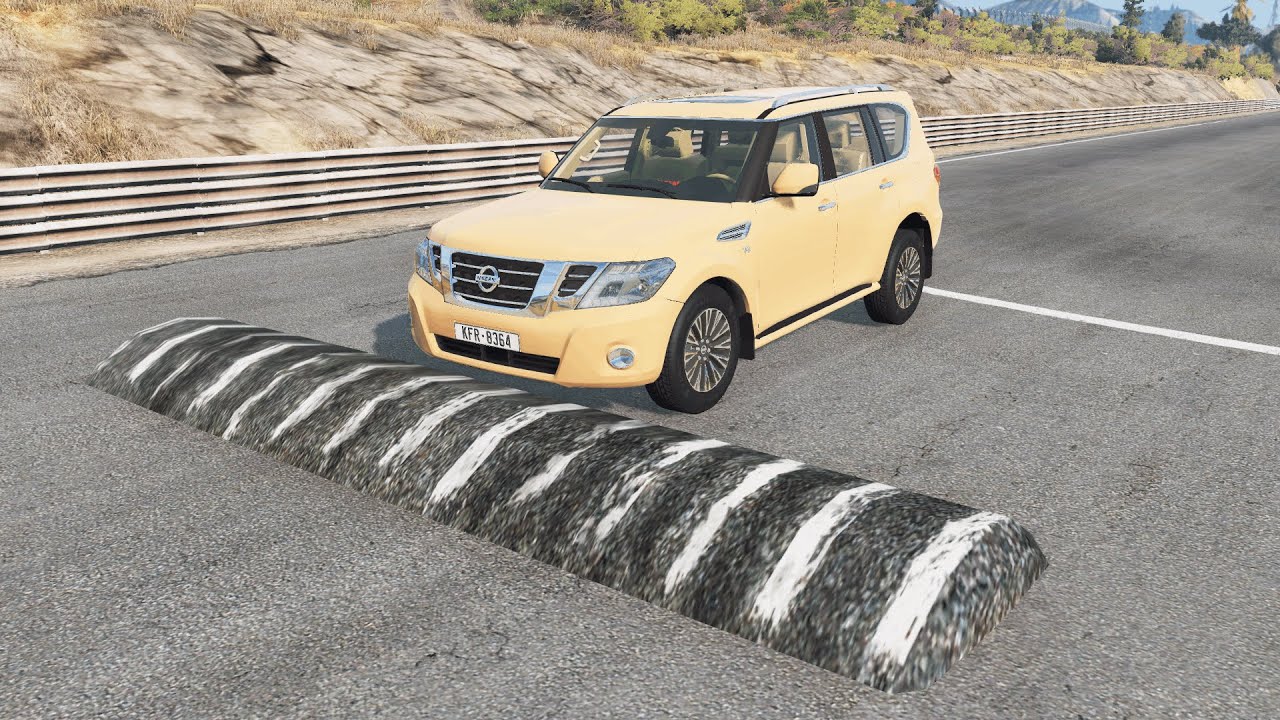 محاكي الحوادث : السرعة فوق المطبات 6# BeamNG drive