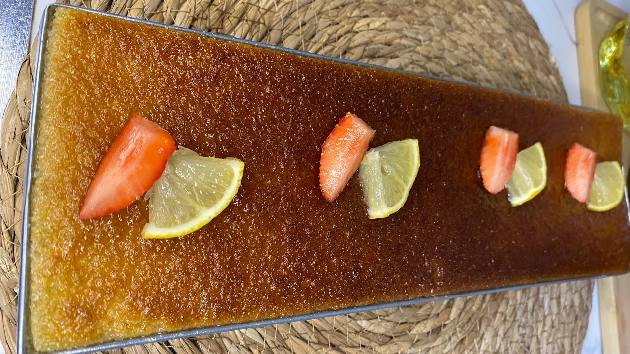 غير ببيضة واحدة فقط في مول الاسطوري نحضرو ابن  وصفة بسبوسة محشية بكريمة القشطة ناجحة 100 ‎%‎ 