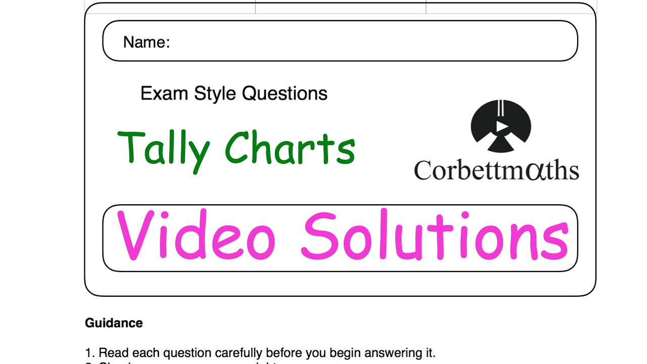 Tally Charts Answers - Corbettmaths