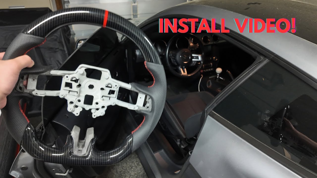 Mustang Carbon Fiber Steering Wheel Install