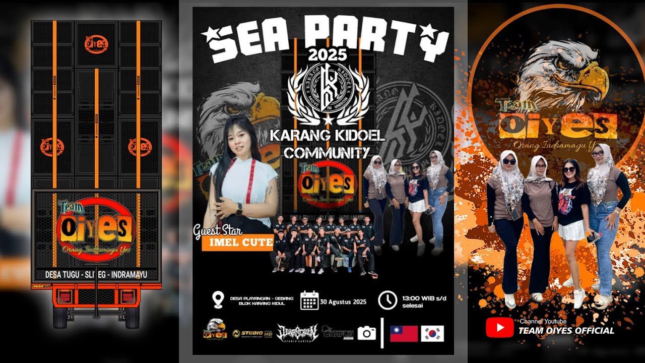 LIVE MUSIC TEAM OIYES || SEA PARTY KARANG KIDOEL COMMUNITY || DESA PELAYANGAN || 30 AGUSTUS 2025