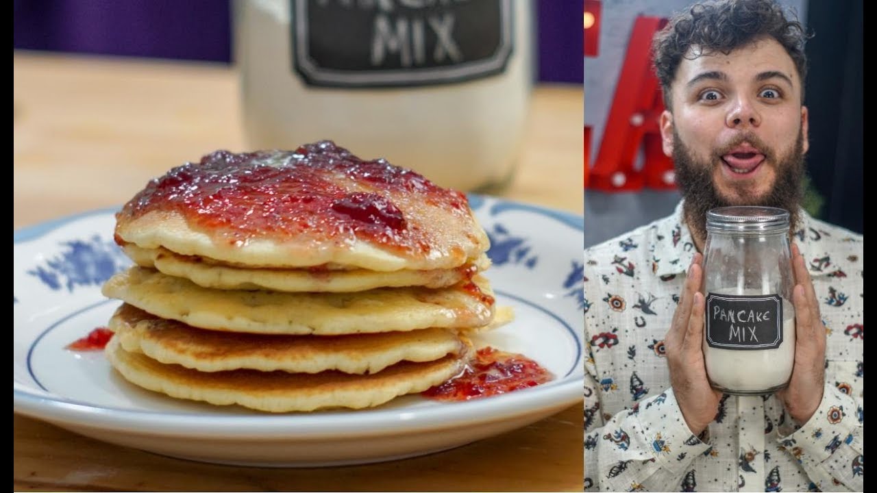 COMO FAZER PANQUECA AMERICANA (pancakes) -  Só adicionar 3 ingredientes!!! - Rango do Rafa