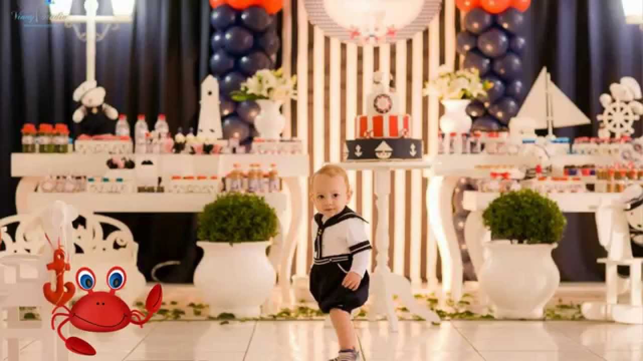 Retrospectiva festa de 1 aninho Davi, tema ursinho marinheiro