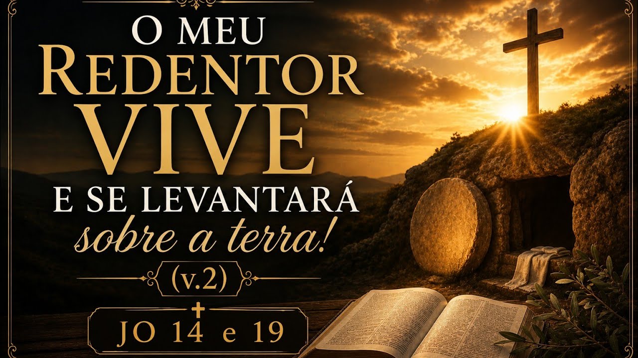 O Meu Redentor Vive e se levantará sobre a terra!  | Jo 14  e  19