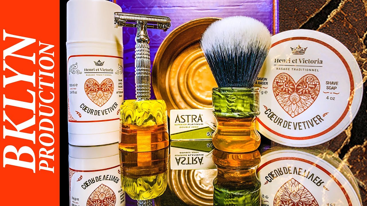 💈Оцени👍 Неожиданный РЕЗУЛЬТАТ! Набор для бритья от Henri et Victoria Vetiver Yaqi Brush Бритва Baili