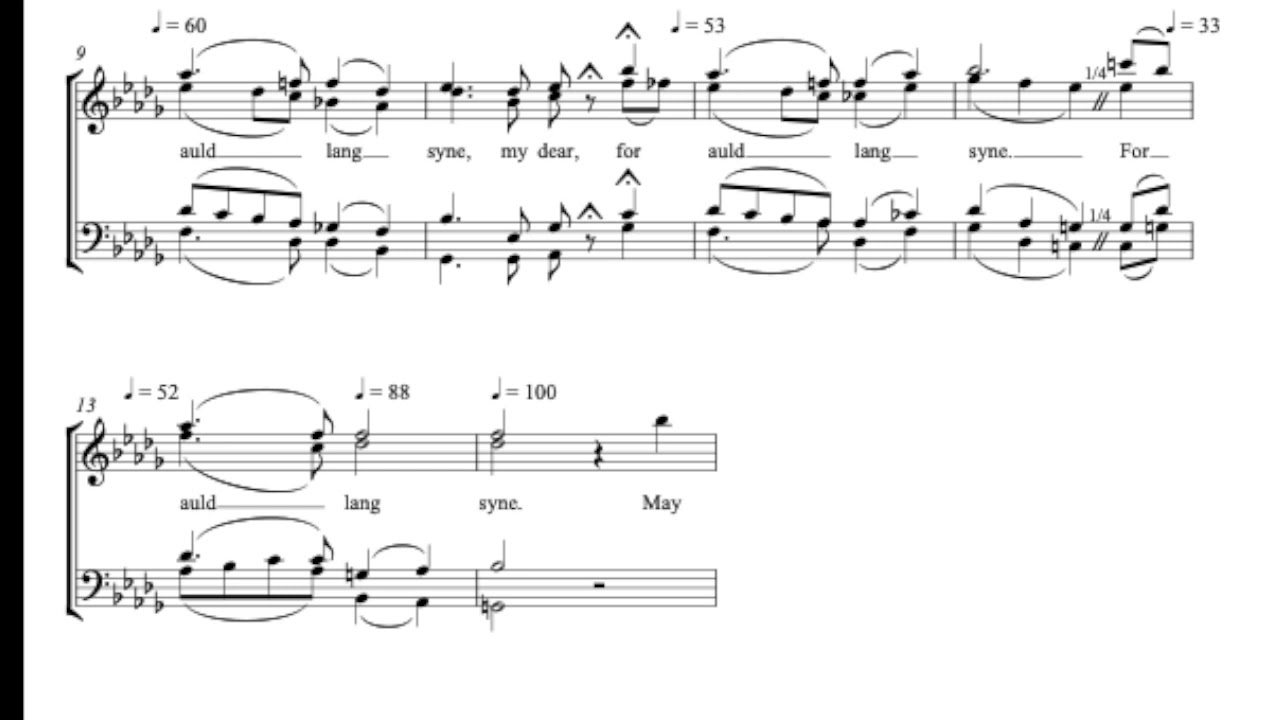 Auld lang syn- Brian Wilson Arr. - Tutorial
