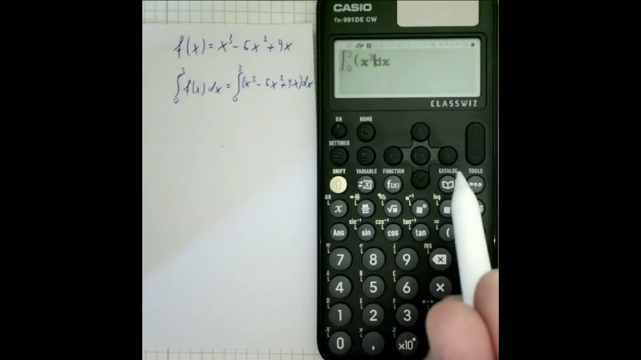 Casio fx-991DE CW - Wert eines bestimmten Integrals bestimmen - Fachoberschule (FOS)