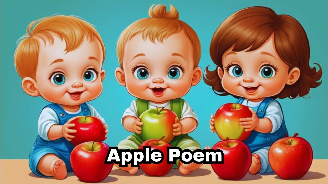 Apple 🍎 Poem For Kids || @PoemsPeekaboo Kids Poems and Rhymes