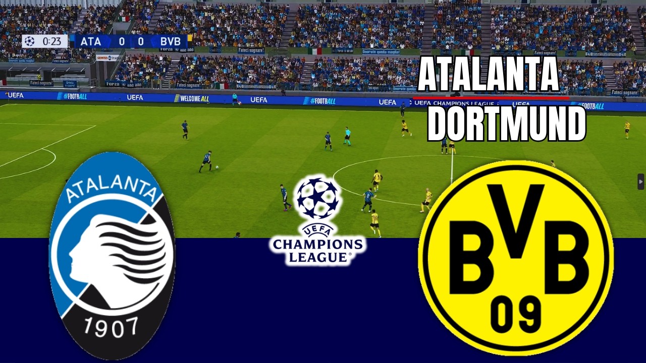 ATALANTA vs B DORTMUND UEFA CHAMPIONS LEAGUE 2026 Full Match Simulation/Prediction PES 26 Gameplay