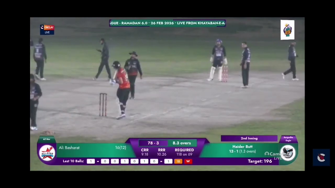 Ramadan tournament first match sargodha eagle vs all star khayaban e amin lahore 