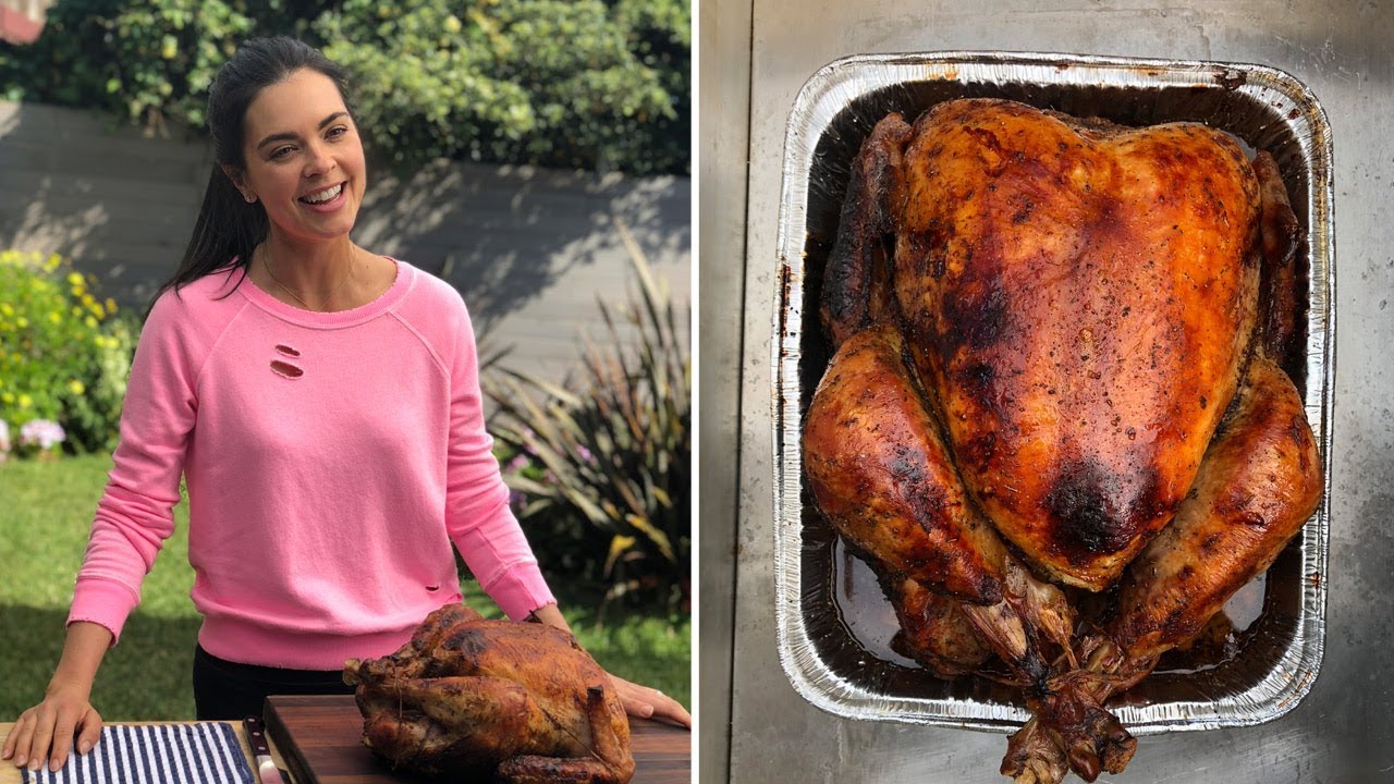 How to Roast Turkey in a Caja China Box | Katie Lee Eats Meat, In Sweats | Food Network