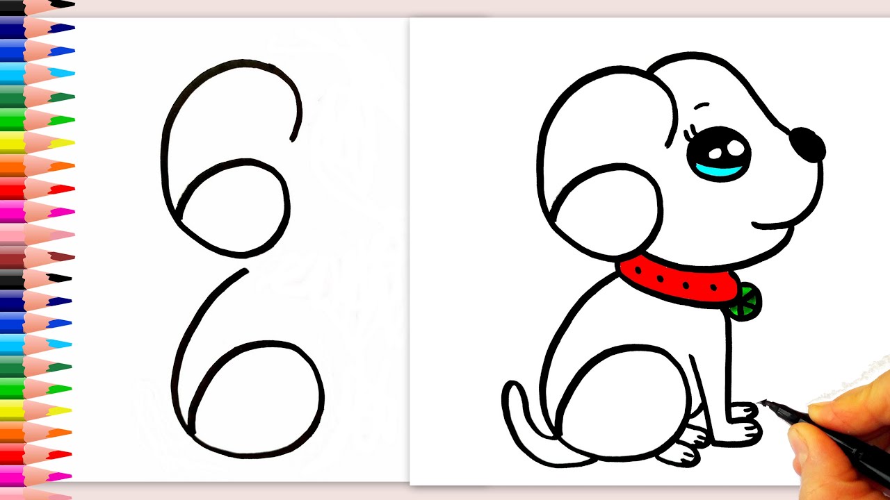 66'dan Çok Kolay Sevimli Köpek Çizimi - How To Draw a Cute Dog Very Easy