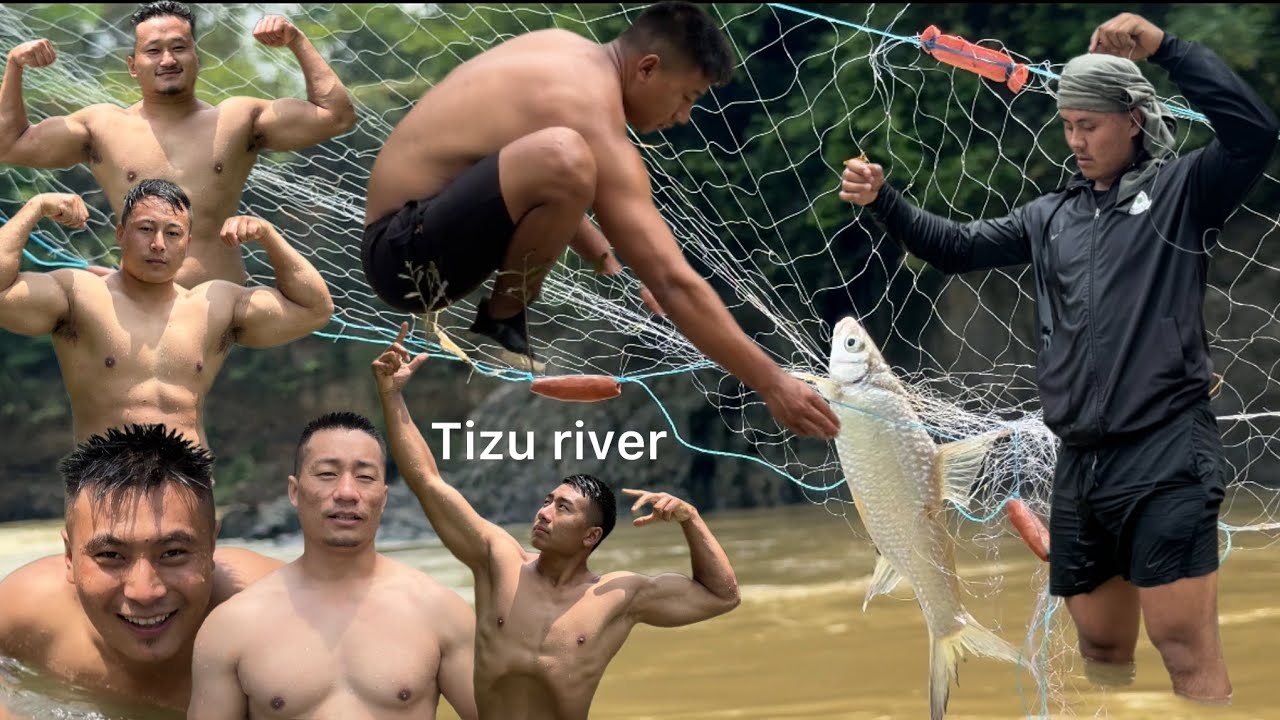 Zz Boys FISHING in Heavy Rain , COOKING and helping Farmers at TIZU River - Phek Nagaland