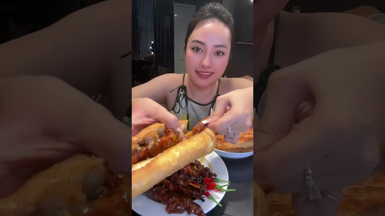 Mời mọi người Mukbang Bánh Mỳ Heo Quay, Bánh Mỳ Thịt Nướng, Bánh Mỳ Xá Xíu với em nghen