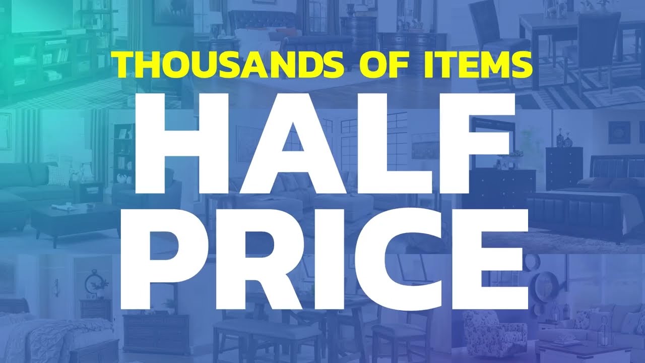 IT'S THE FINAL DAYS OF WALKER FURNITURE'S HALF PRICE SALE!  SHOP NOW!  ENDS MONDAY!