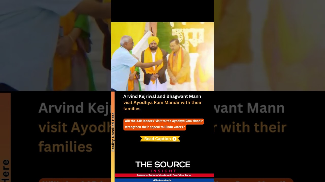 Arvind Kejriwal and Bhagwant Mann visit Ayodhya Ram Mandir with families