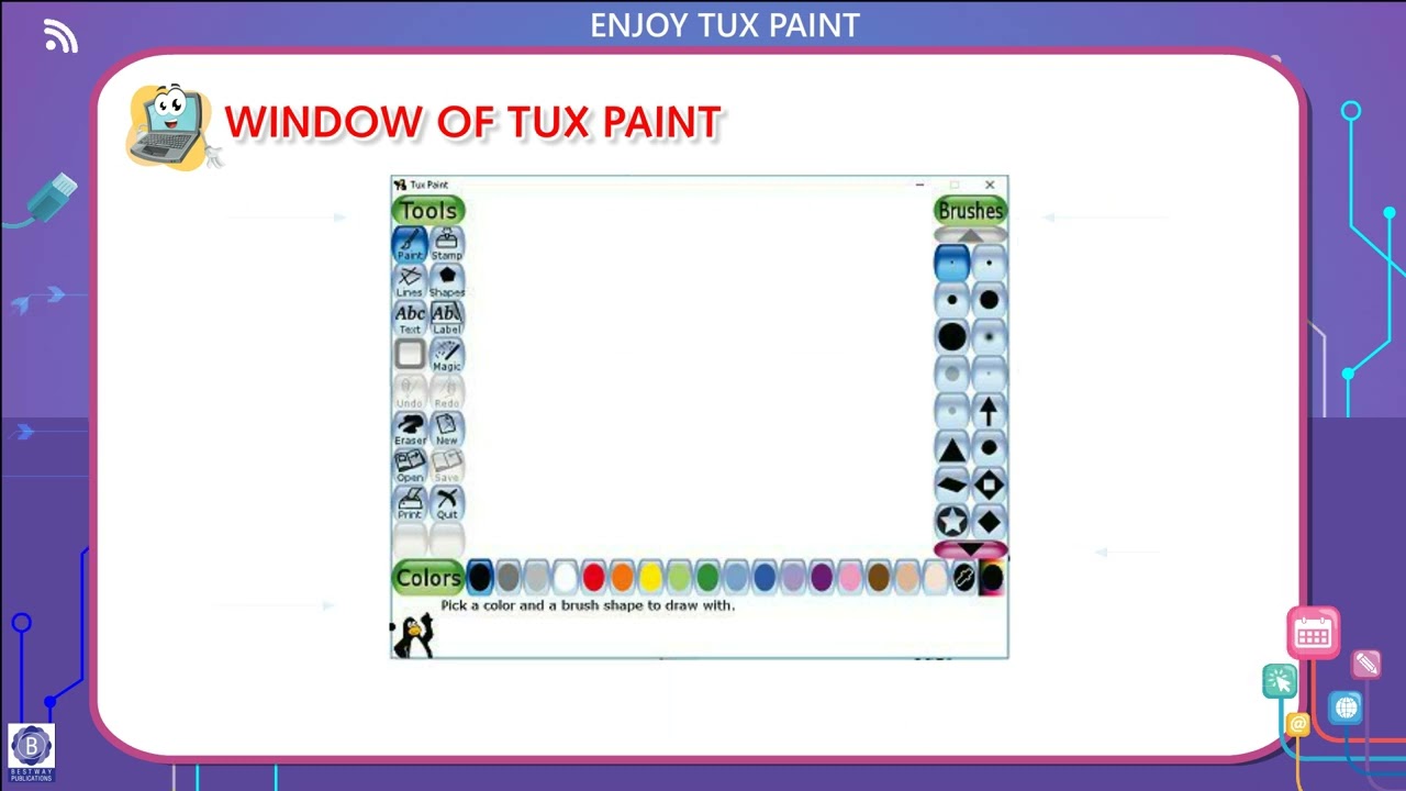 E-CODE (Computer) || class 3 || chapter 4 || ENJOY TUX PAINT