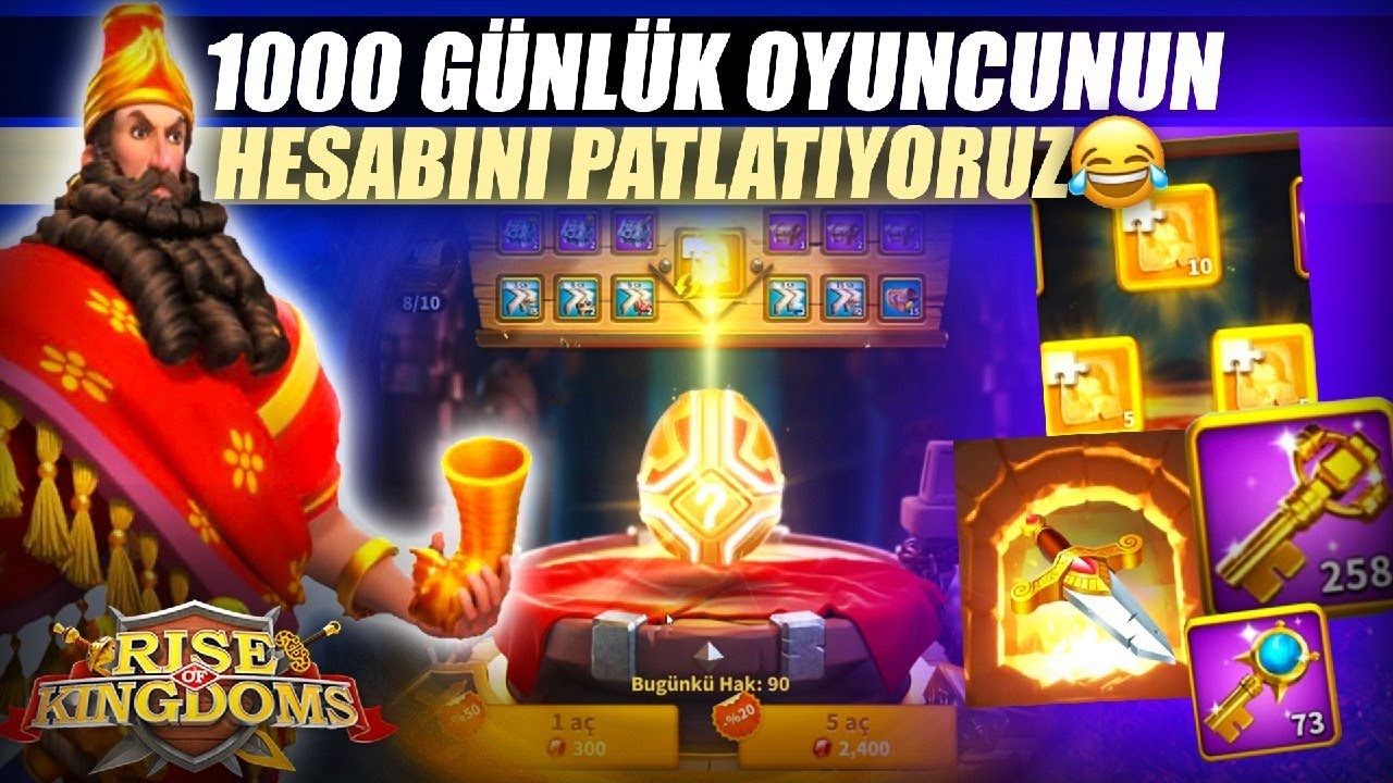 1000 GÜNLÜK OYUNCUNUN HESABINI PATLATIYORUZ :D | Rise of Kingdoms