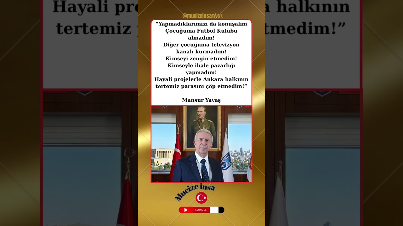 Mansur Yavaş&rsquo;tan Ezber Bozan &Ccedil;ıkış: 
