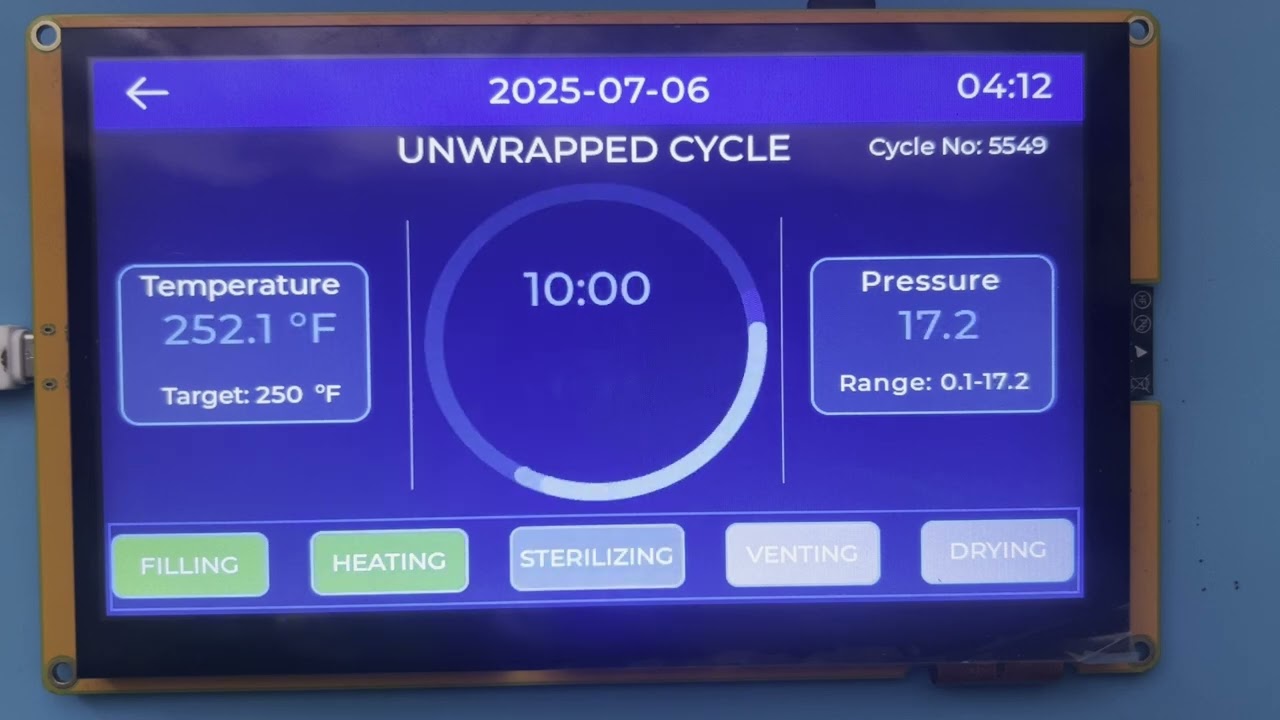 ESP32 Medical Data Logger - 2 | Touchscreen Sterilizer Monitor with BLE Operation