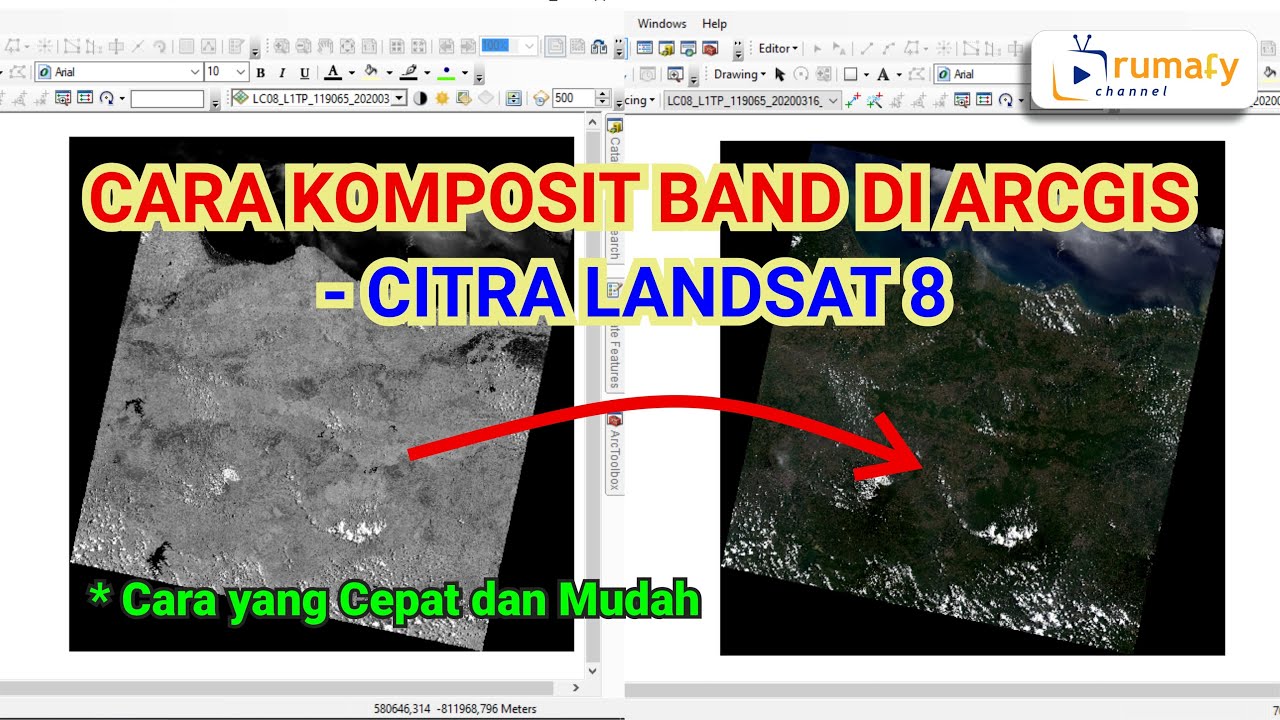 Cara Komposit Band di Arcgis - Mudah dan Cepat | Landsat 8