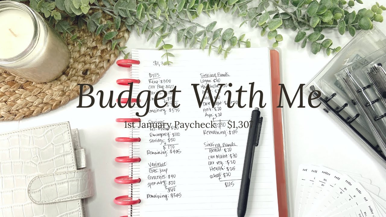 Budget With Me │ $1,307 │ First January Paycheck