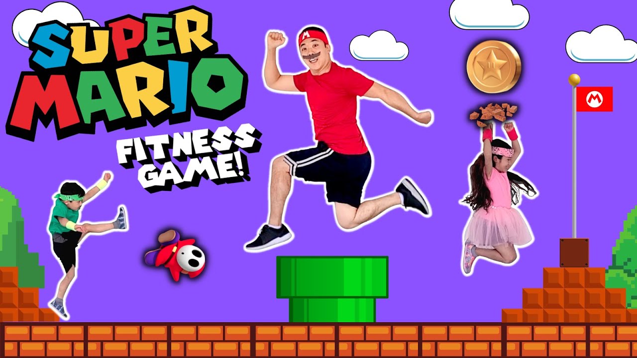 ⭐ SUPER MARIO Videogame Workout! | Kids Exercise & JOKES
