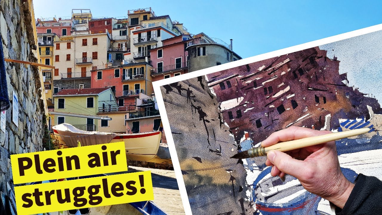 7000 Tourists Couldn't Distract Me! Painting En Plein Air in Cinque Terre, ITALY!